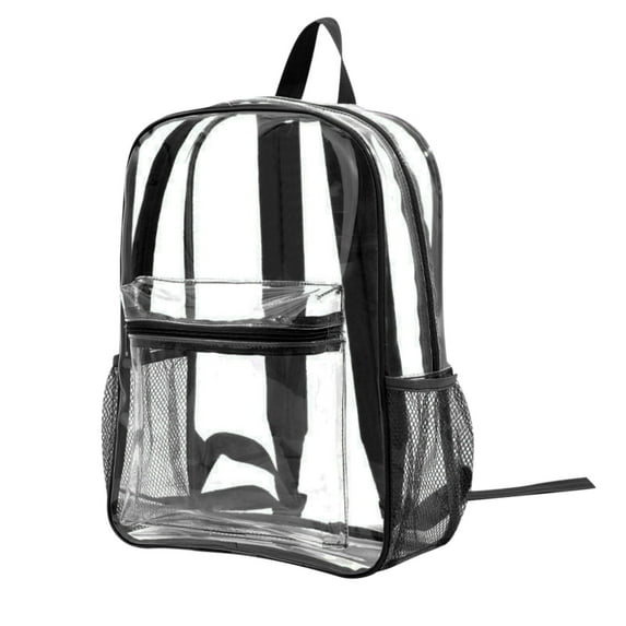 JilgTeok 1 Packs Transparent Backpack Mini Clear Bag for College Students Adults Sports Activities Stadium Events Beach Games Concert Festival