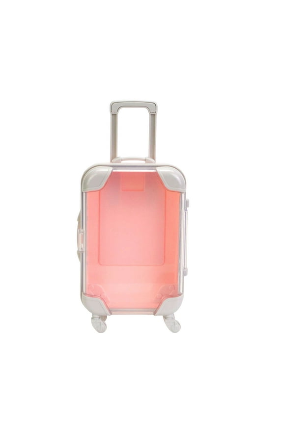 1 Packs Transparent Mini Empty Suitcase Storage Box for Kids Plush Ball Keychain Candy Tiny Toys Organizing