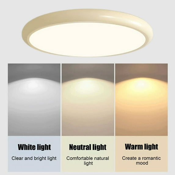 JilgTeok 1 Packs Tris Color Modern LED Mount Ceiling Light Eye Protection Lights Simples Lamps Main Lights Full Spectrums for Kitchen Bedroom Living Room