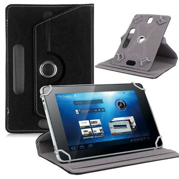 JilgTeok 1 Packs Universal Leather Flip Case Cover with Multi-Angle Stand for 7 inch Android Tablet Portable Tablet Protector
