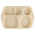 thumbnail image 1 of JilgTeok 1 Packs Wheat Straw Divided Meal Plates with 5 Compartments Thickened Cafeteria Partition Tableware Multi Lunch Plates Food Tray for Kitchen Picnic Adults Children, 1 of 5
