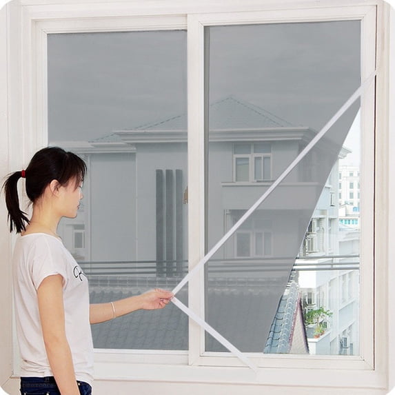 JilgTeok 1 Packs Window Mosquito Net Indoor Insect Fly Screen Curtain Mesh Mosquito Netting for Home Door Window DIY Curtain Anti Insects 1.5x2.0m