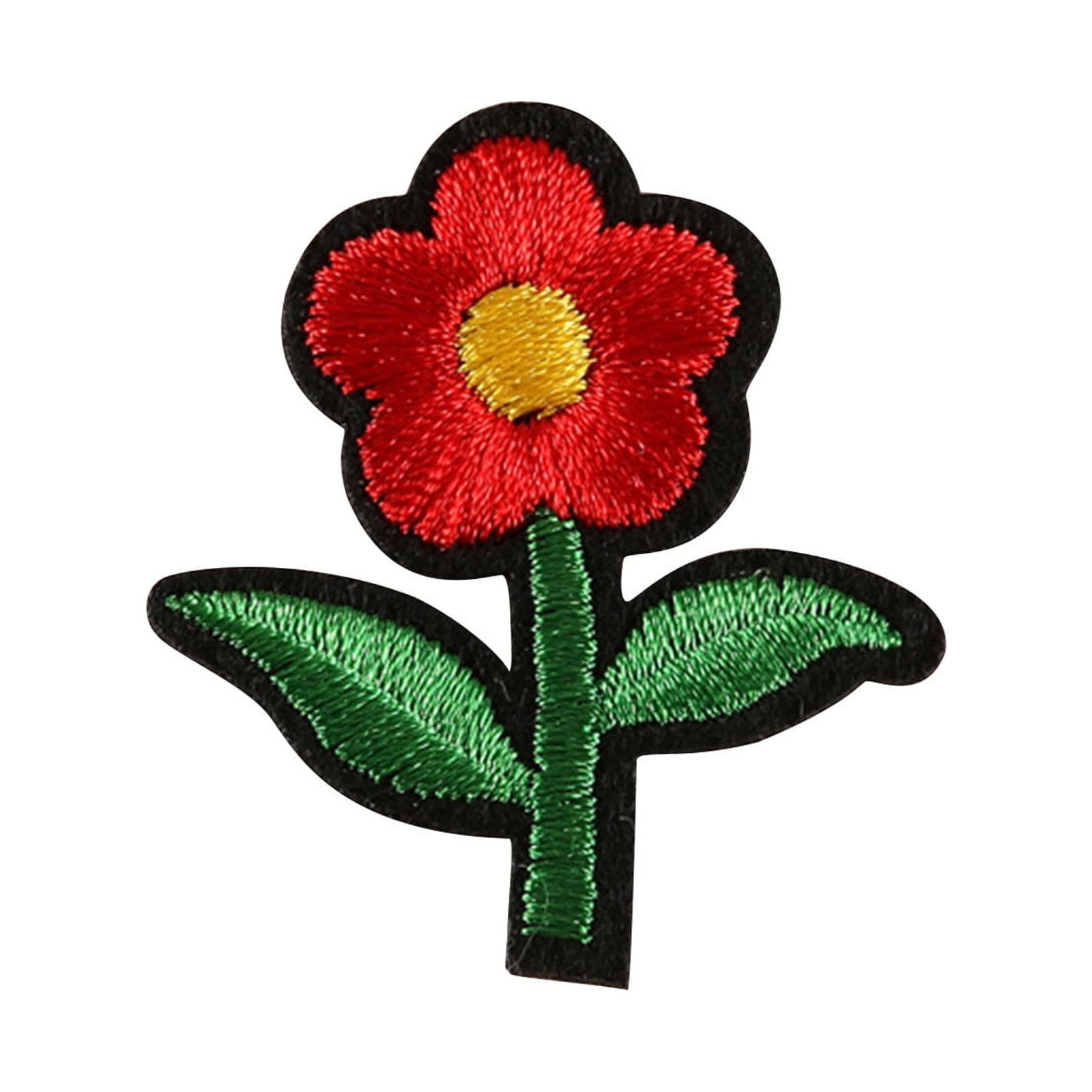 JilgTeok 10Pcs Rose Embroidery Badge Clothes Fabric Patch Applique ...