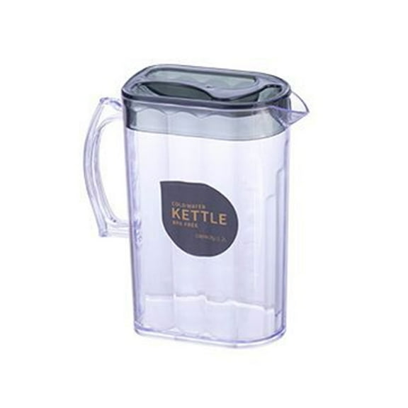 JilgTeok 2 Packs 2.2L Plastic Pitcher with Lid, BPA Free Cold Brew Iced Tea Lemonade Juice Water Container for Fridge, Kitchen, Party, Bar, Dishwasher Safe