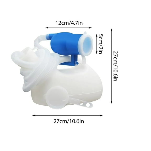 JilgTeok 2 Packs 2000ml Portable Urinal for Men with Hose - Spill Proof Bedside Urinal Bottle for Travel Camping Car Truck - Reusable Large Capacity Urine Container