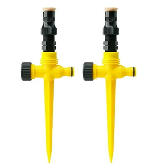 JilgTeok 2 Packs 360 Degree Adjustable Lawn Sprinkler for Garden Irrigation 3 Gear Watering System Patio Yard Sprinkler with 90 180 360 Rotation Kids Play Outdoor Water Spray Nozzle