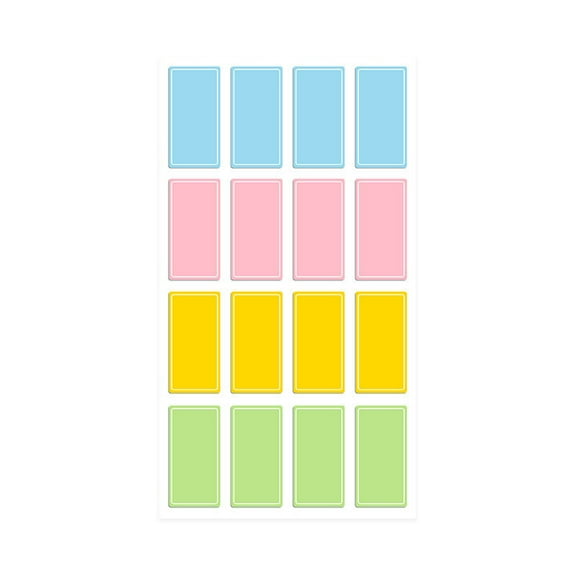 JilgTeok 2 Packs Colorful Waterproof Name Stickers 10Pcs Reusable Self Adhesive Labels for Home Office School Cute Handwritten Notes Multicolor Paper Tags