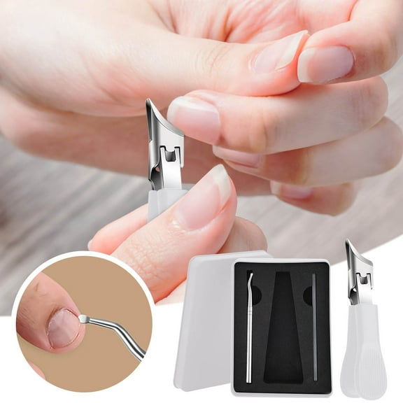 JilgTeok 2 Packs Eagle Beak Beveled Nail Clippers 3 Sets of Beak Beveled Nail Clipper for Thick Nails Toenails Hard Manicure Clippers Nails Care Tools