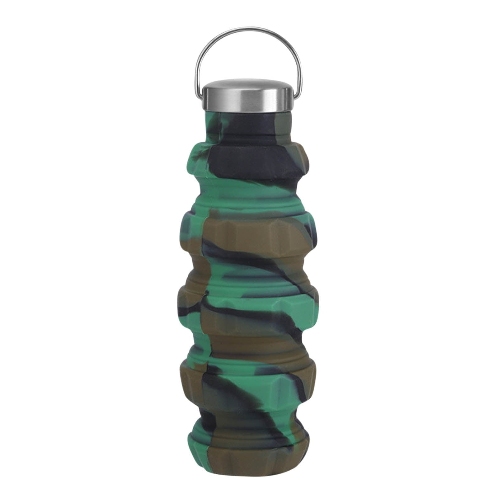 JilgTeok 2 Packs Foldable Water Bottle 500ml Leak Proof Reusable Collapsible Sports Cup for Travel Hiking Camping Gym Outdoor Activities BPA Free