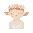 thumbnail image 1 of JilgTeok 2 Packs Girl Face Planter Pot for Succulents with Drainage Hole, 4.3 Inch Cute Resin Flower Pot for Indoor Outdoor Plants, Small Decorative Vase Gift, 1 of 5