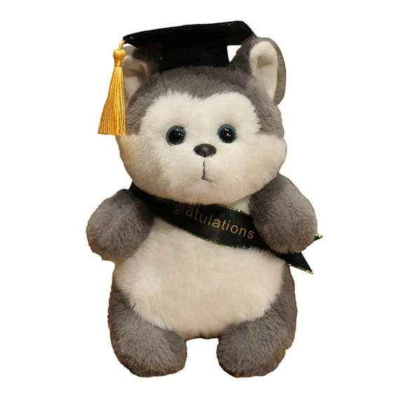 JilgTeok 2 Packs Graduation Wolf Doll with Hat Doll 2025 Graduation Plush Keepsake Gift Adorable Celebration Souvenir Home Decoration 4.7inch