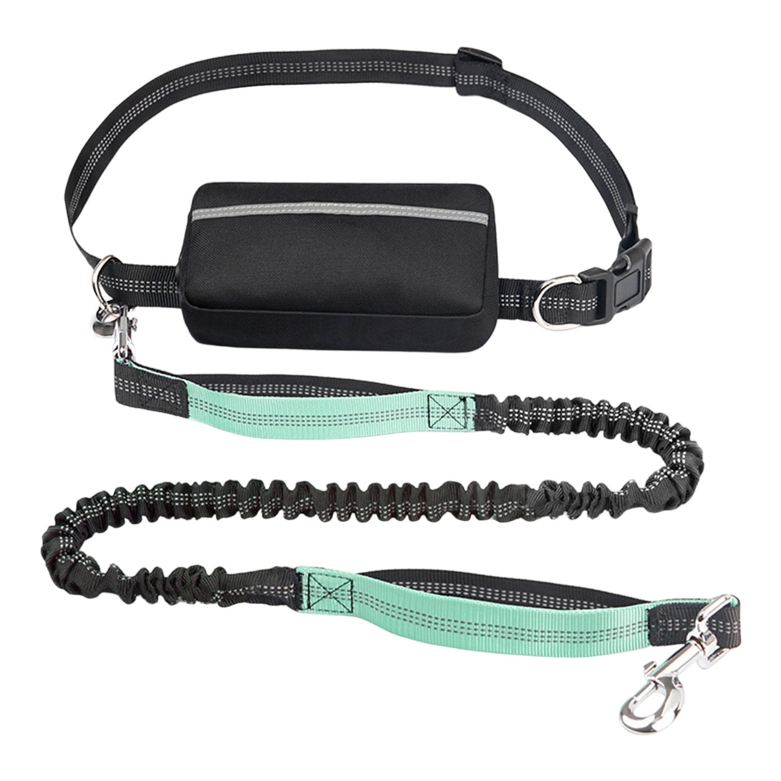 JilgTeok 2 Packs Hands Free Dog Leash with Zipper Pouch for Walking, Jogging and Running Your Dog Storage Bags for Dogs Owner