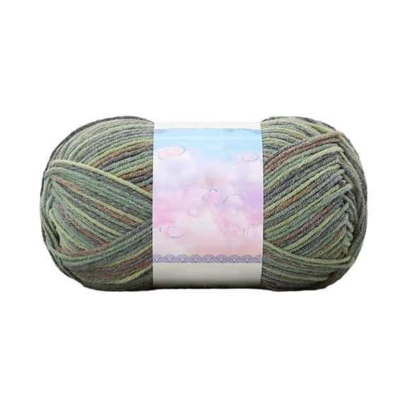 JilgTeok 2 Packs Milk Cotton Wool Yarn Tie Dyes Color Thick Wool Yarn for Knitting Yarn Crochet Blanket 142 Yards 426FT for Scarves, Shawls, Blankets