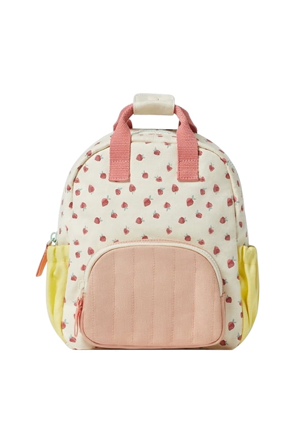 2 Packs Mini Bag Strawberry Print Backpack Schoolbag Daycare Bag for School and Daily Use
