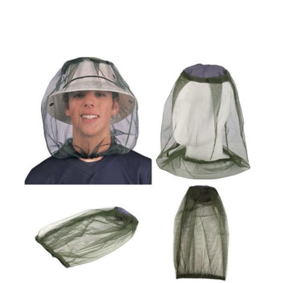 JilgTeok 2 Packs Outdoor Face Protector Hat Cap Bee Insect Mosquito Net Mesh Face Shield Beekeeper Net Mask Protection from Midges Bugs Gnats for Men & Women