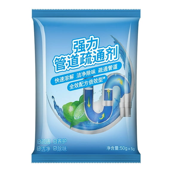 JilgTeok 2 Packs Powerful Drain Cleaner for Kitchen Sink Toilet Shower Fast Acting Pipe Unclogger Deodorizer Safe for Septic Systems PVC Pipes Hair Grease Food Waste