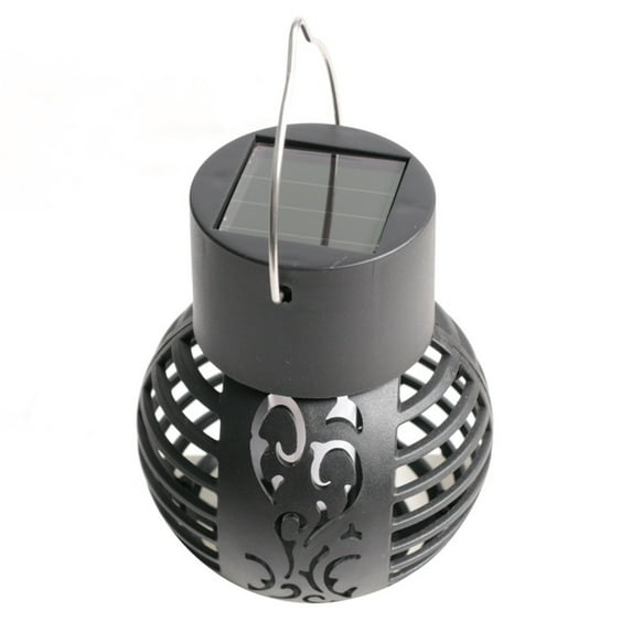 JilgTeok 2 Packs Solar Lantern Simulation Flame Chandelier Decorative Lamp for Table Patio Outdoor Garden Yard Pathway Hanging Decorations