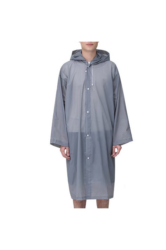 2 Packs Unisex Outdoor Travel Fashion Adult Raincoat Thick Transparent EVC Raincoat Reusable Rain Jacket Coats with Hood for Rainy Day Outdoor Camping Travel