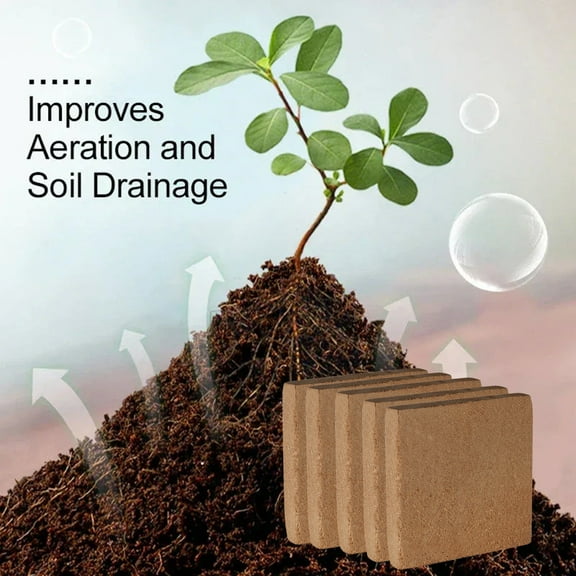 JilgTeok 2 Pcs 5pcs Coco Coir Brick Nutritional Block Coconuts Bran Seedlinges Block Succulent Plant Composite Soils for Flower Vegetable Planting Gardening