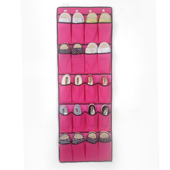 JilgTeok 20 Pockets Hanging Over Door Shoe Organiser Storage Rack Bag Box Wardrobe Hook
