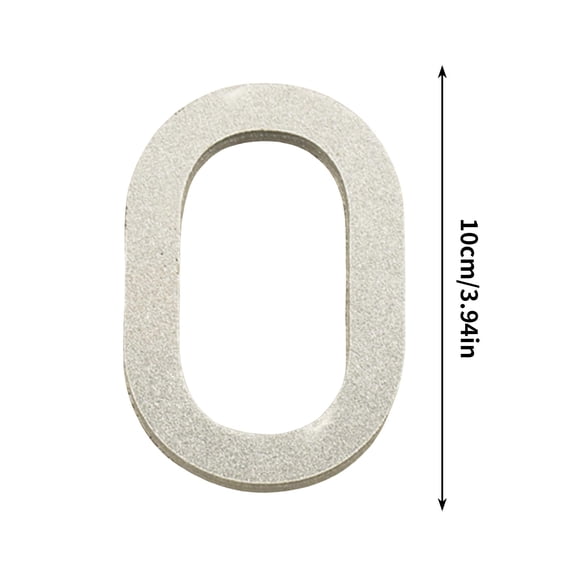 JilgTeok 3 Packs 10CM Silver Acrylic Self Stick Number Plates for Modern Homes Offices Hotel Rooms Apartment Stylish Address Sign Mailbox Numbers