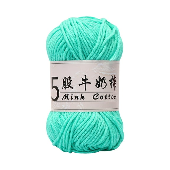 JilgTeok 3 Packs 5 Strands Milk Cotton Yarn for Crochet Knitting Soft DIY Baby Sweater Wool 50g 325m Acrylic Thread for Hats Scarves Amigurumi Crafts