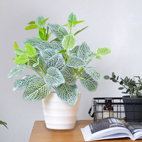 JilgTeok 3 Packs Artificial Green Radish Plants Simulation Greenery Potted for Home Office Hotel Lobby Farmhouse Spring Summer Decoration