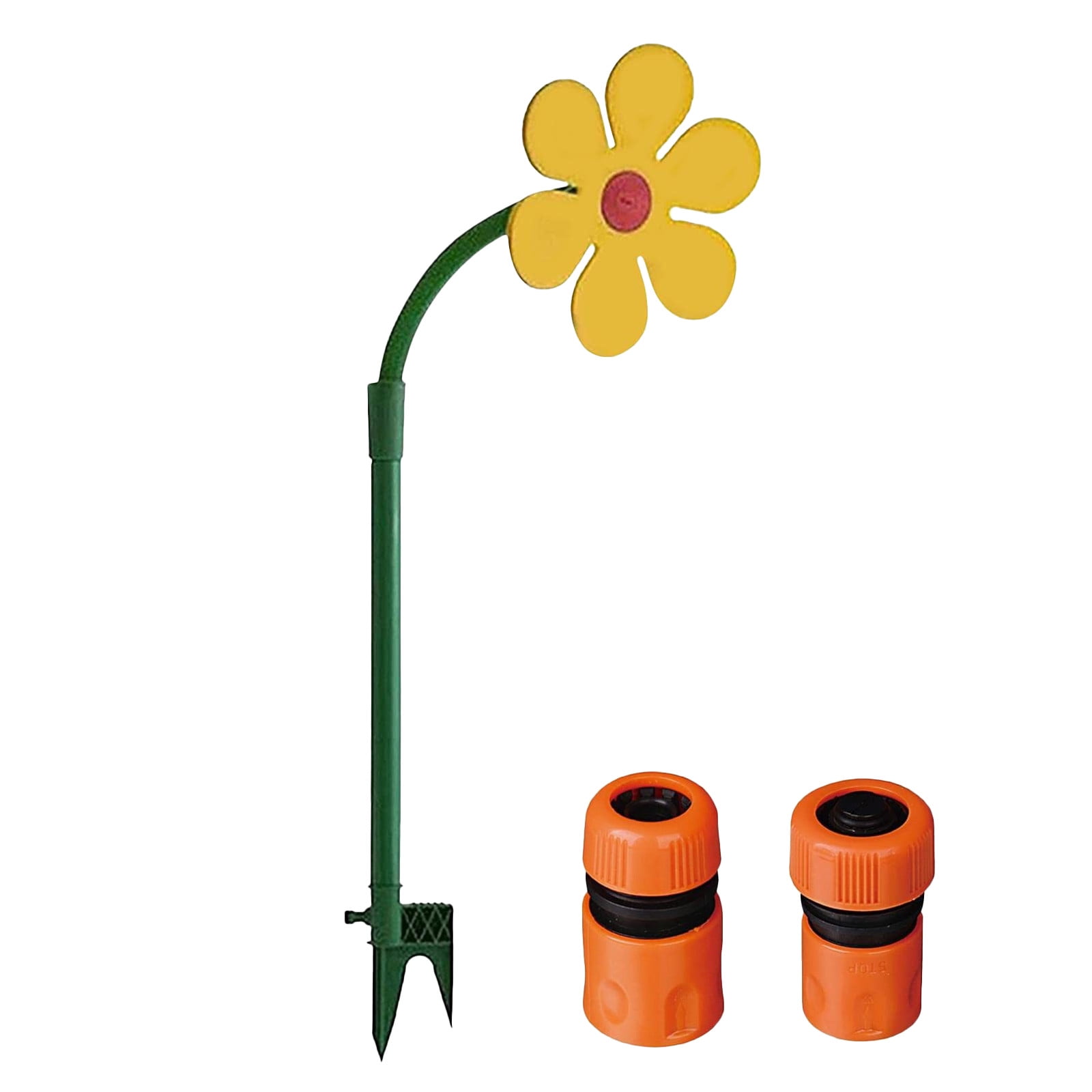 JilgTeok 3 Packs Garden Sun Flower Sprinkler Plastic Garden Watering Tool Decoration for Yard Lawn Dancing Sunflower Irrigation Sprinkler