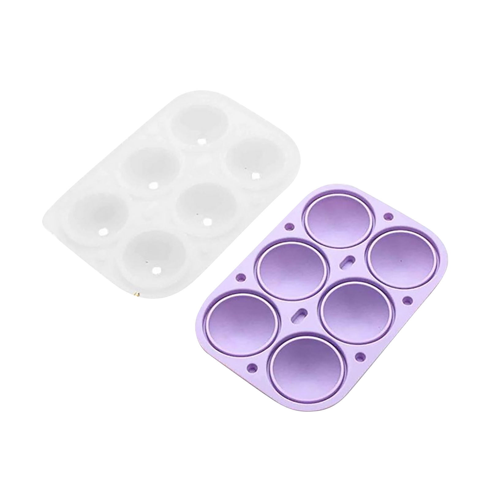JilgTeok 3 Packs Ice Cube Mold Trays with Lids 6 Girds Ice Ball Makers for Chilling Whiskey Cocktails Drinks Summer Supplies