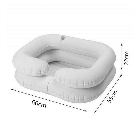 JilgTeok 3 Packs Inflatable Foldable Shampoo Basin Shampoo Bowl with Neck Support for Elderly Disabled Pregnant Women