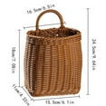 thumbnail image 1 of JilgTeok 3 Packs Plastic Woven Wall Hanging Storage Basket Boho Style Storage Bins for Home Living Room Kitchen Wall Decoration Hanging Basket Clearance, 1 of 3