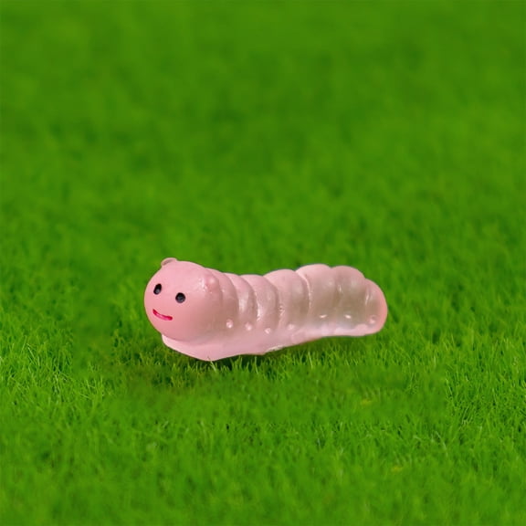 JilgTeok 3 Pcs Garden Luminous Caterpillar Ornaments Moss Luminous Decor Simulation Worm Glow in The Dark for Outside Garden DIY Party Outdoor Accessories