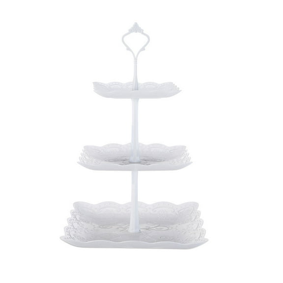 JilgTeok 3-Tier Cupcake Stand Cake Dessert Wedding Event Party Display Tower Round for Travel Essentials