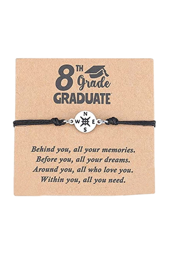 4 Packs Class of 2025 Graduation Woven Bracelets for College Students Middle School Grads Men Women Gift Boxes