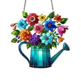 thumbnail image 1 of JilgTeok 4 Packs Flower and Water Kettle 2D Acrylic Wall Hanging Decor for Home Window Living Room Bedroom Office Decoration Craft Pendant Gift, 1 of 6