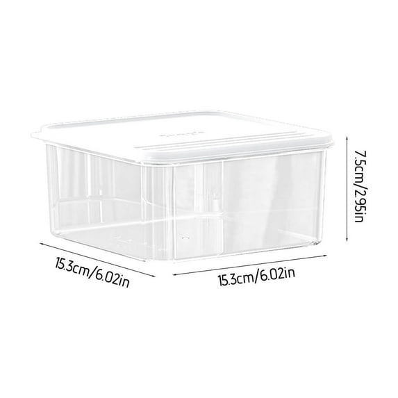 JilgTeok 4 Packs Stackable Plastic Food Storage Containers with Lids for Kitchen Pantry Refrigerator Organization Clear Bins for Snacks Fruits Vegetables