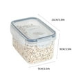 thumbnail image 1 of JilgTeok 5 Packs Airtight Food Storage Containers Plastic Kitchen Canisters with Lids for Flour, Rice, Snacks - BPA Free, Stackable, Clear Pantry Organization, 1 of 7