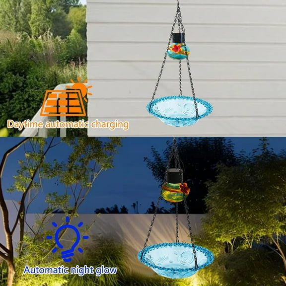 JilgTeok 5 Packs Bird Feeder Hanging Bird Bathtub BirdBath Tray Bird Water Bowl for Outdoor Garden Balcony Courtyard