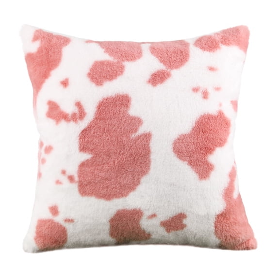 JilgTeok 5 Packs Cow Pattern Luxury Faux Fur Throw Pillow Covers Decorative Pillowcase Soft Fluffy Plush Couch Sofa Cushion Covers for Living Room Bedroom