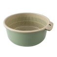 thumbnail image 1 of JilgTeok 5 Packs Double Mesh Strainer Basket for Kitchen 16x16x8cm Plastic Colander for Washing Vegetables, Fruits, and Draining Pasta, 1 of 7