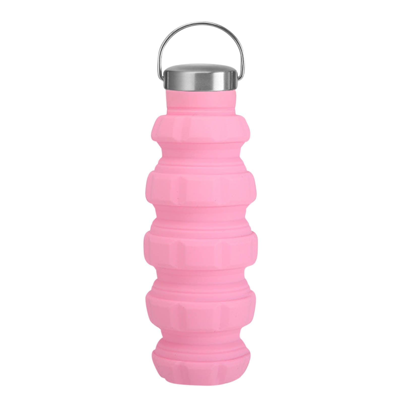 JilgTeok 5 Packs Foldable Water Bottle 500ml Leak Proof Reusable Collapsible Sports Cup for Travel Hiking Camping Gym Outdoor Activities BPA Free