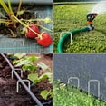 thumbnail image 1 of JilgTeok 5 Packs Galvanized U-Shaped Garden Stakes for Artificial Grass, Landscape Fabric, Weed Barrier, Ground Cover, and Outdoor Use - 6 Inch Heavy Duty Steel Nails with Washers, 1 of 6