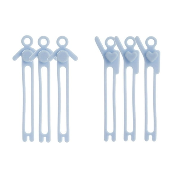 JilgTeok 6PCs Data Cable Straps Cord Organize Reusable Cable Ties Management Organizer for Bundling Earphone Phone Charger Computer Cords for Travel Portable Office Home Desk