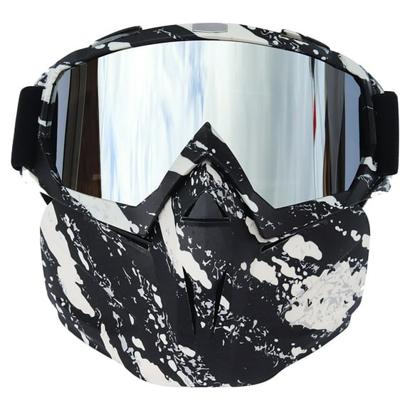 JilgTeok Adult Ski Goggles with Detachable Ski Mask to Block the Sun Windscreen Goggles