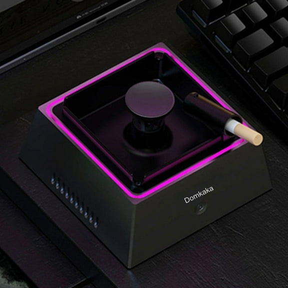 JilgTeok Ambient Light Ashtray Usb Charging for Indoor Outdoor Home Office Car