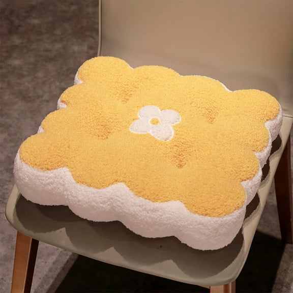 JilgTeok Back To School Square Non-Slip Plush Thicken Seat Pillows Cushions Office Chair Seat Pad Soft Tatami Reversible Fluffy Chair Cushion for home, office,adults and Children(15.74*15.74*3.93in)