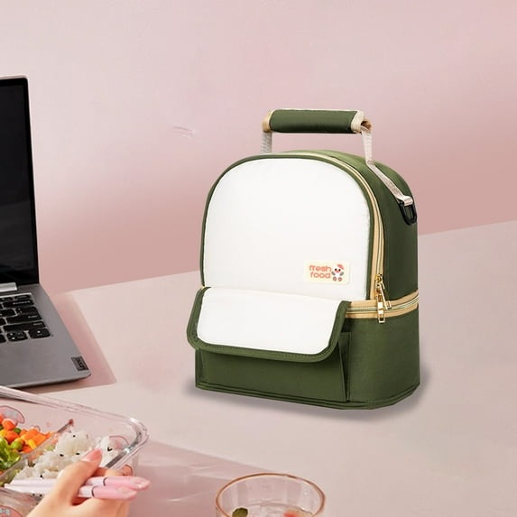JilgTeok Breastmilk Cooler Bag Bottle Cooler Bag for Baby Milk Breast Pump Bag Double Deck Breast Milk Storage Bag for Breastfeeding Nursing Daycare Insulated Lunch Bag with Strap(9.44*6.69*10.23in)