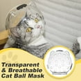 thumbnail image 1 of JilgTeok Cat Muzzle Transparent Breathable Animals Ball Mask Double Lock Durable Cat Anti Bite Helmet for Cats Bathing Shaving Nail Trimming Cat Bubbles Mask for Aggressive Cat, 1 of 8