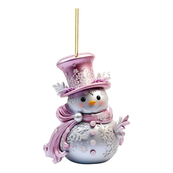 JilgTeok Christmas Cute Decorations Pinks Snowman Santa Claus, Vintage Ornaments for Christmas Tree Holiday Crafts Reindeer Hanging, Christmas Tree Funny New Year Holiday Santa Claus Party(3.15in)