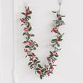 thumbnail image 1 of JilgTeok Clearance Christmas Artificial Small Berry Vines, Simulation Fake Green Leaf Red Fruit Vines, Bedroom Room Decoration Wall Hanging Plant Wedding Arch Arrangement Party Decor(L:68.8in), 1 of 9